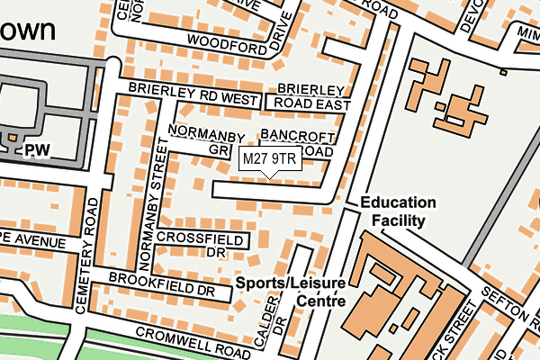 M27 9TR map - OS OpenMap – Local (Ordnance Survey)