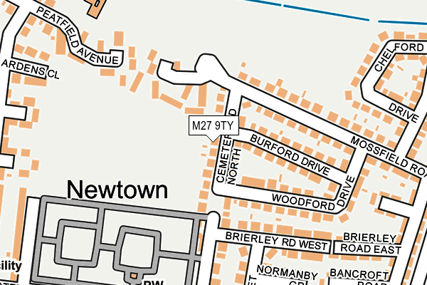 M27 9TY map - OS OpenMap – Local (Ordnance Survey)