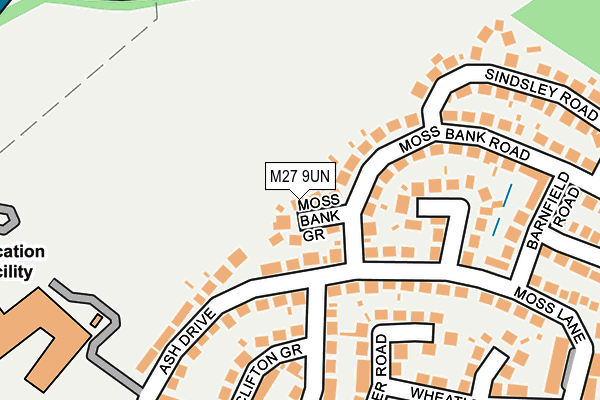 M27 9UN map - OS OpenMap – Local (Ordnance Survey)