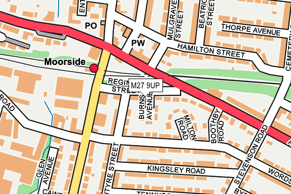 M27 9UP map - OS OpenMap – Local (Ordnance Survey)