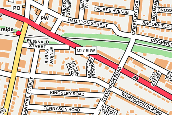 M27 9UW map - OS OpenMap – Local (Ordnance Survey)