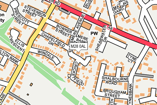 M28 0AL map - OS OpenMap – Local (Ordnance Survey)