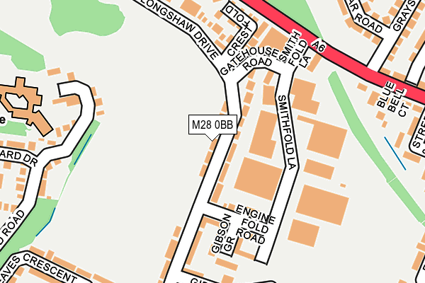 M28 0BB map - OS OpenMap – Local (Ordnance Survey)