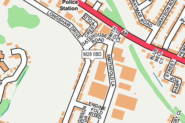 M28 0BD map - OS OpenMap – Local (Ordnance Survey)