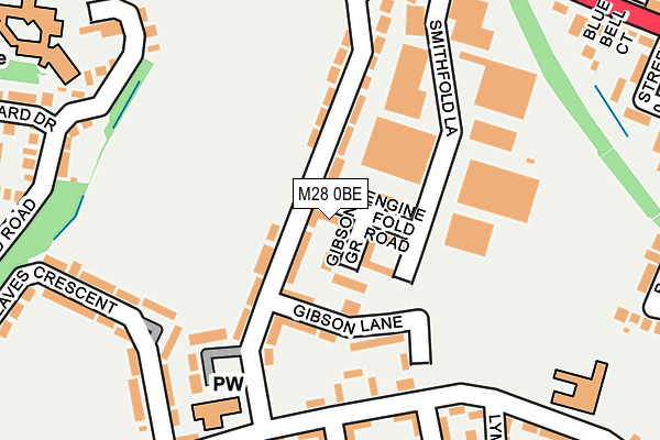 M28 0BE map - OS OpenMap – Local (Ordnance Survey)