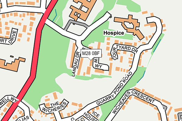 M28 0BF map - OS OpenMap – Local (Ordnance Survey)