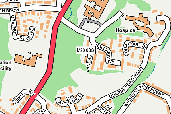 M28 0BG map - OS OpenMap – Local (Ordnance Survey)