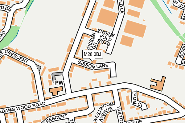 M28 0BJ map - OS OpenMap – Local (Ordnance Survey)