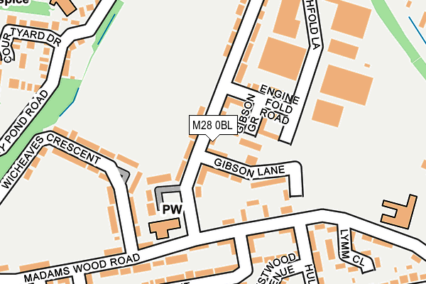 M28 0BL map - OS OpenMap – Local (Ordnance Survey)