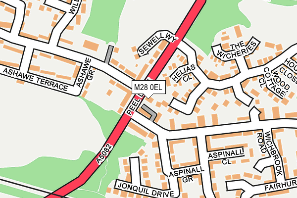 M28 0EL map - OS OpenMap – Local (Ordnance Survey)