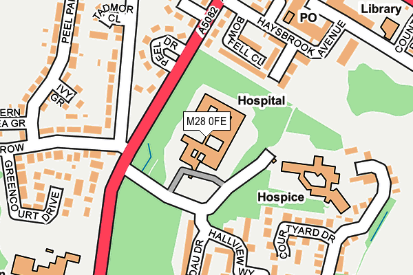 M28 0FE map - OS OpenMap – Local (Ordnance Survey)