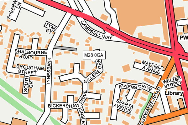 M28 0GA map - OS OpenMap – Local (Ordnance Survey)