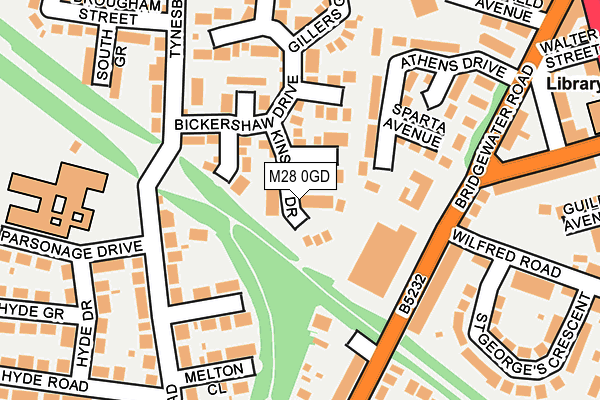 M28 0GD map - OS OpenMap – Local (Ordnance Survey)