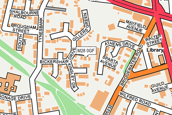 M28 0GF map - OS OpenMap – Local (Ordnance Survey)