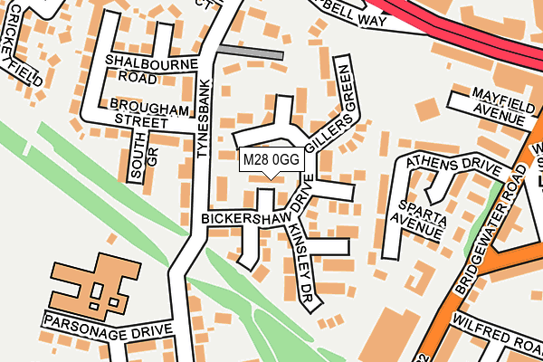 M28 0GG map - OS OpenMap – Local (Ordnance Survey)