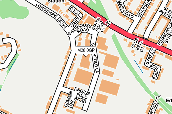 M28 0GP map - OS OpenMap – Local (Ordnance Survey)