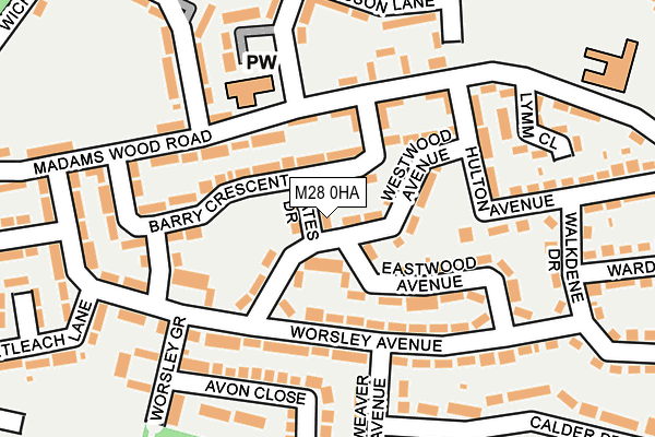 M28 0HA map - OS OpenMap – Local (Ordnance Survey)