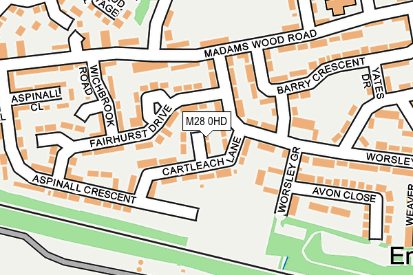 M28 0HD map - OS OpenMap – Local (Ordnance Survey)