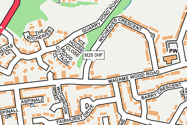 M28 0HF map - OS OpenMap – Local (Ordnance Survey)