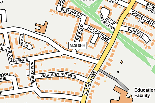 M28 0HH map - OS OpenMap – Local (Ordnance Survey)