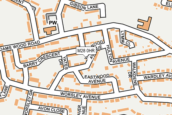 M28 0HR map - OS OpenMap – Local (Ordnance Survey)