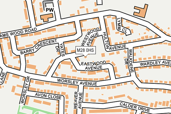 M28 0HS map - OS OpenMap – Local (Ordnance Survey)