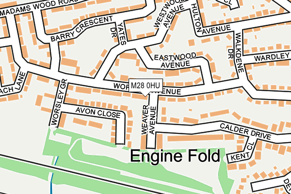 M28 0HU map - OS OpenMap – Local (Ordnance Survey)