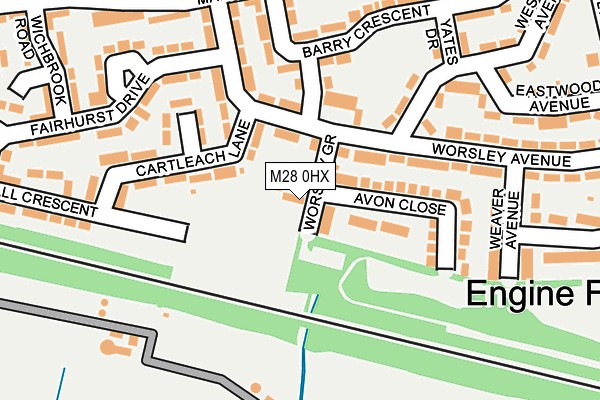 M28 0HX map - OS OpenMap – Local (Ordnance Survey)