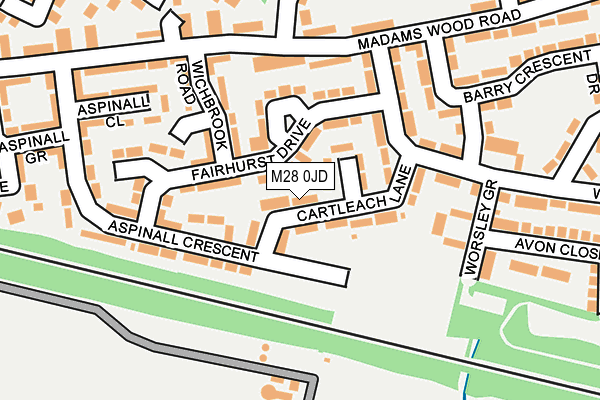 M28 0JD map - OS OpenMap – Local (Ordnance Survey)