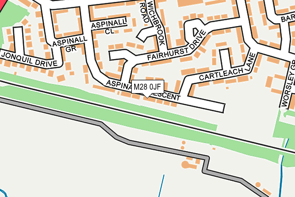 M28 0JF map - OS OpenMap – Local (Ordnance Survey)
