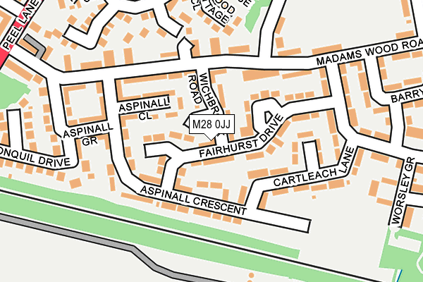 M28 0JJ map - OS OpenMap – Local (Ordnance Survey)