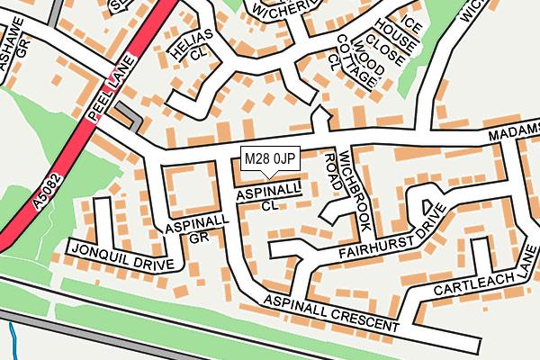 M28 0JP map - OS OpenMap – Local (Ordnance Survey)