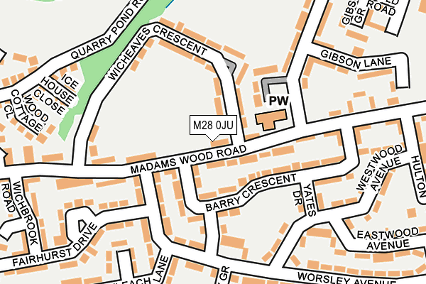 M28 0JU map - OS OpenMap – Local (Ordnance Survey)