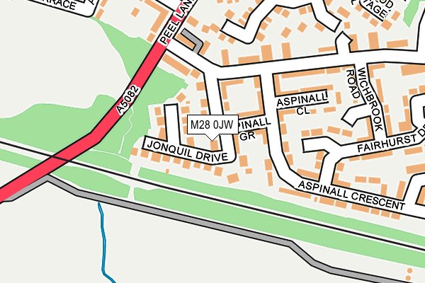 M28 0JW map - OS OpenMap – Local (Ordnance Survey)