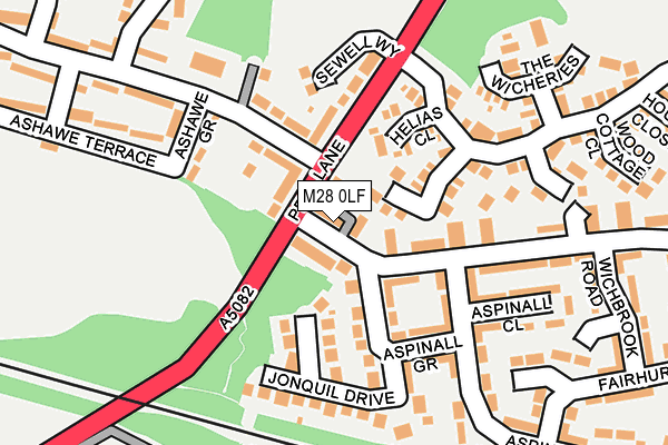 M28 0LF map - OS OpenMap – Local (Ordnance Survey)