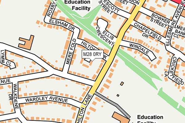 M28 0RY map - OS OpenMap – Local (Ordnance Survey)