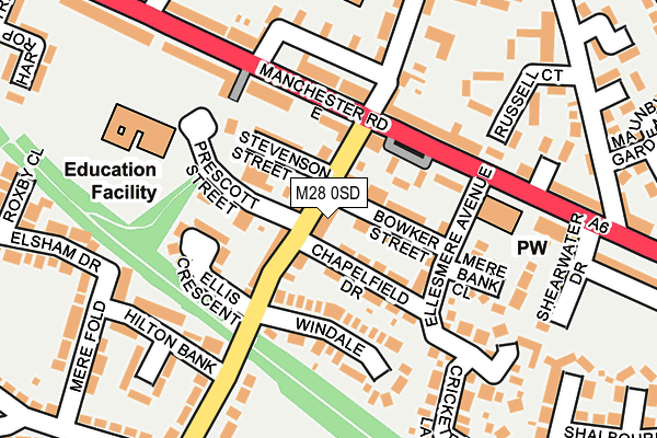 M28 0SD map - OS OpenMap – Local (Ordnance Survey)