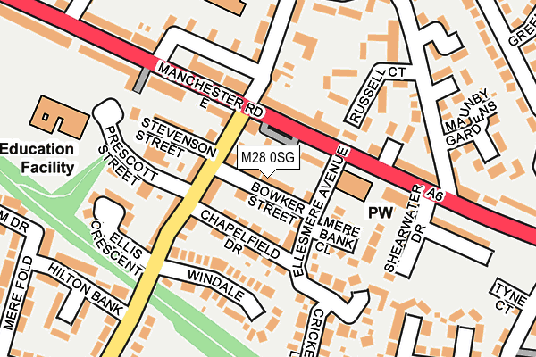 M28 0SG map - OS OpenMap – Local (Ordnance Survey)