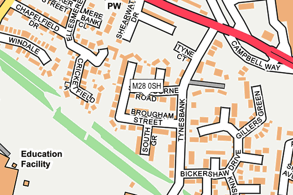 M28 0SH map - OS OpenMap – Local (Ordnance Survey)