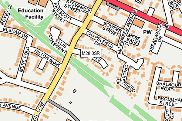 M28 0SR map - OS OpenMap – Local (Ordnance Survey)