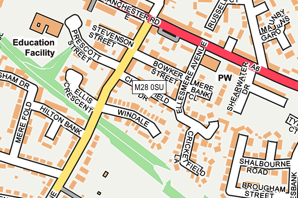 M28 0SU map - OS OpenMap – Local (Ordnance Survey)