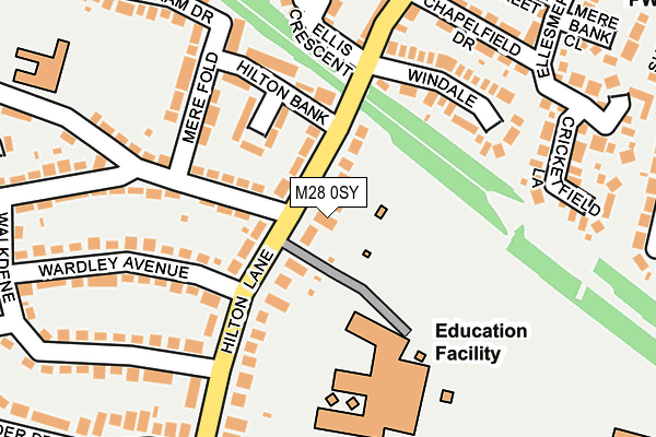 M28 0SY map - OS OpenMap – Local (Ordnance Survey)
