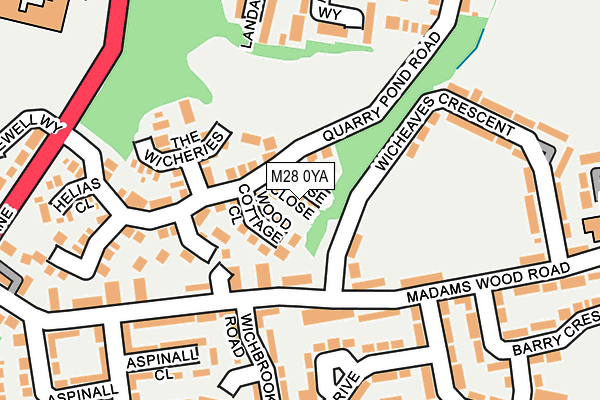 M28 0YA map - OS OpenMap – Local (Ordnance Survey)