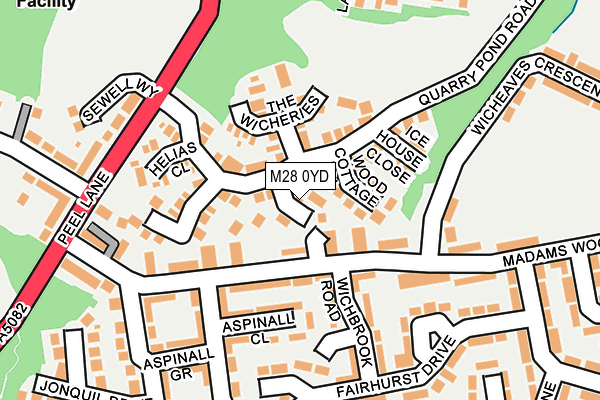 M28 0YD map - OS OpenMap – Local (Ordnance Survey)