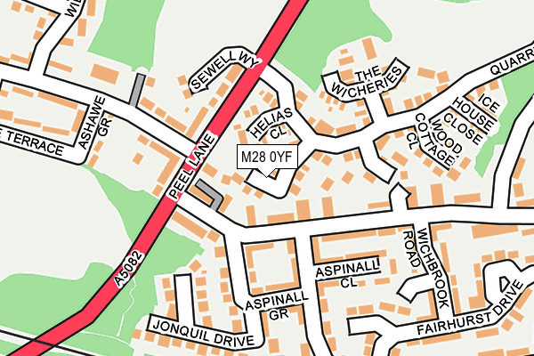 M28 0YF map - OS OpenMap – Local (Ordnance Survey)