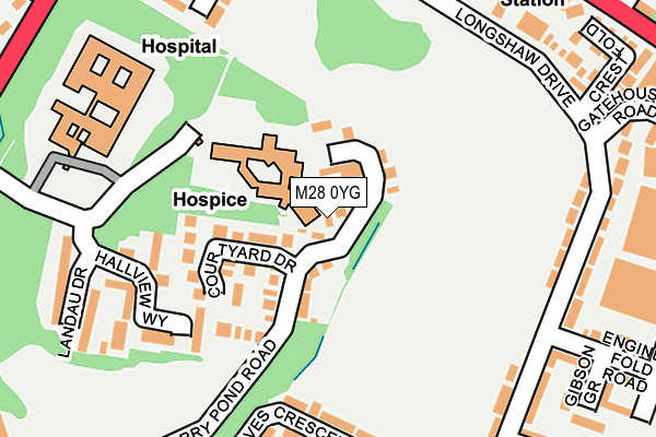 M28 0YG map - OS OpenMap – Local (Ordnance Survey)