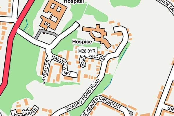 M28 0YR map - OS OpenMap – Local (Ordnance Survey)