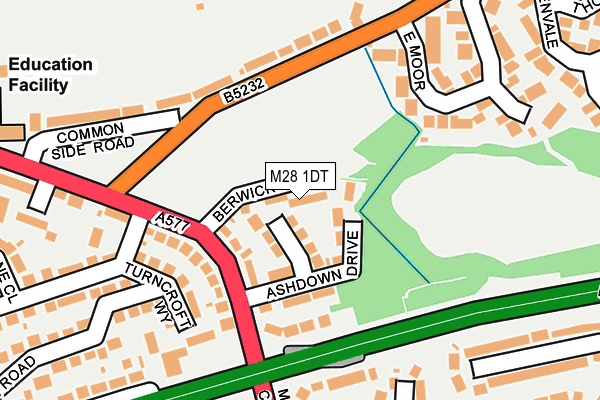 M28 1DT map - OS OpenMap – Local (Ordnance Survey)