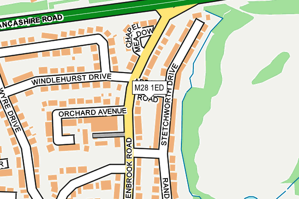 M28 1ED map - OS OpenMap – Local (Ordnance Survey)