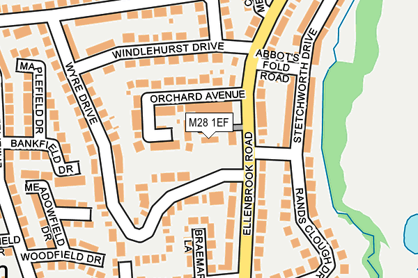 M28 1EF map - OS OpenMap – Local (Ordnance Survey)